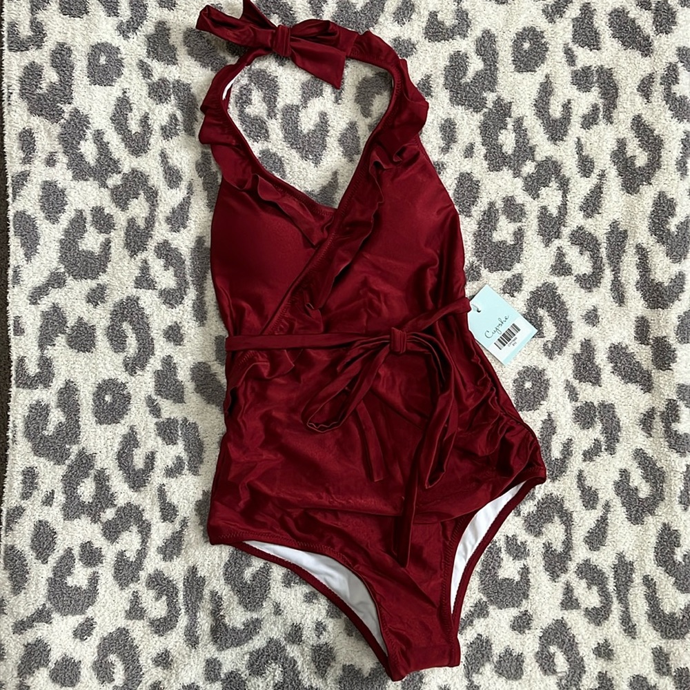 Ruffled swim suit